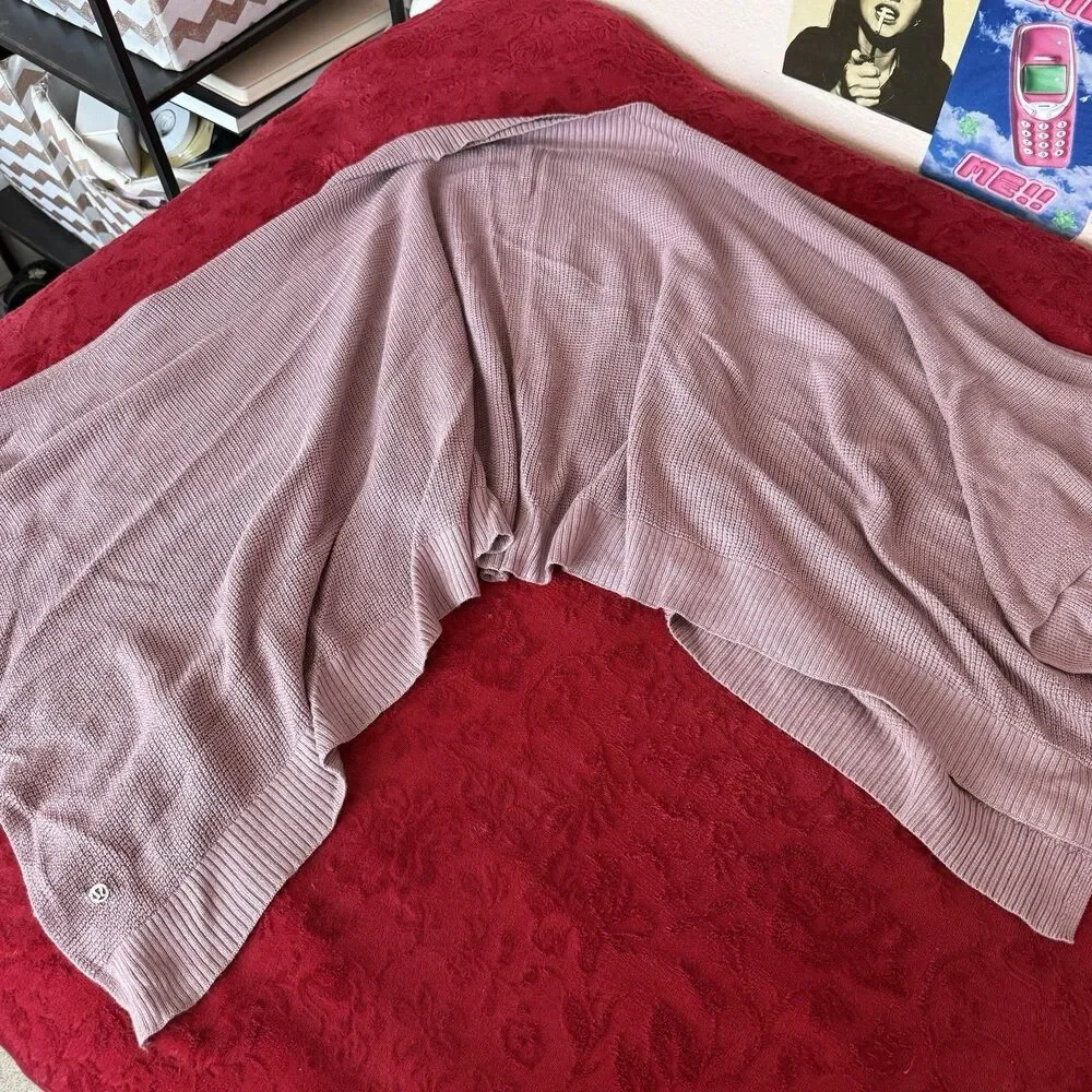 Lululemon Forward Flow Cape Womens Poncho Sweater Top One Size Vintage Mauve - Picture 5 of 7